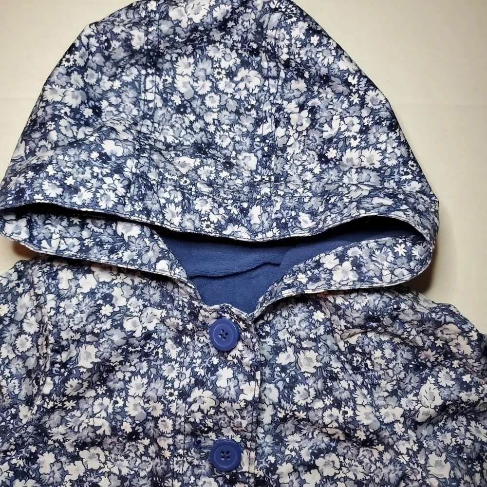 BABY GAP Button Up Floral Blue Jacket Sz 2T